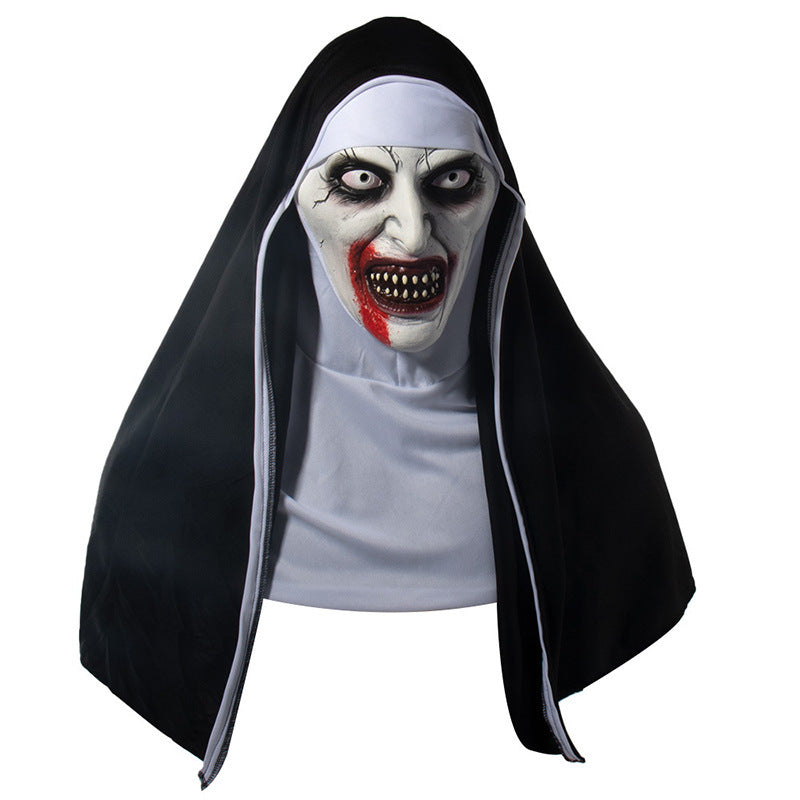 Frightening Nun Costume Mask