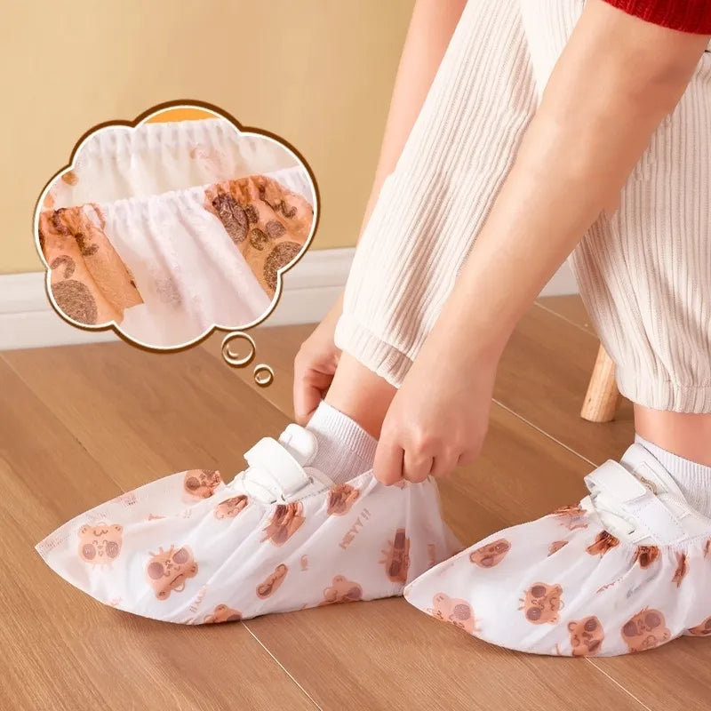 Disposable Printed Cartoon Shoe Cover 50PCS