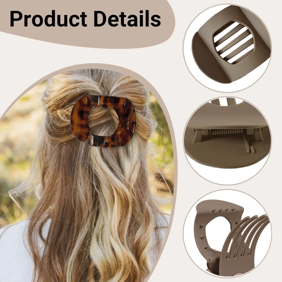 🎁Casual Versatile Solid Colour Lay Flat Hair Clip