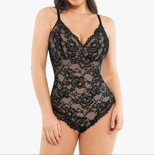 🔥Summer Promotion 49% OFF - Slimming with V-neck Lace Body-shaping Garment👙