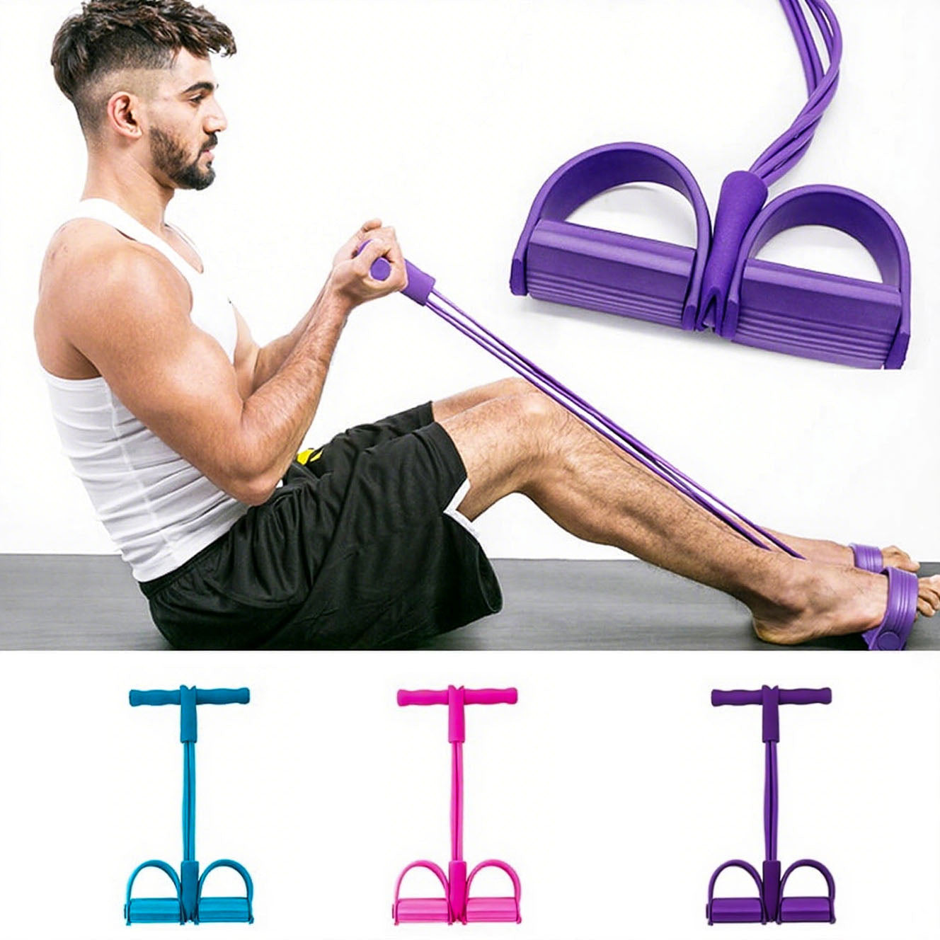 Home Fitness Resistance Trainer: Tone & Tighten Anytime💪
