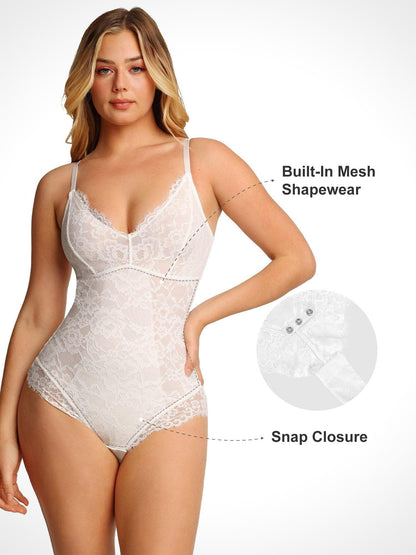🔥Summer Promotion 49% OFF - Slimming with V-neck Lace Body-shaping Garment👙