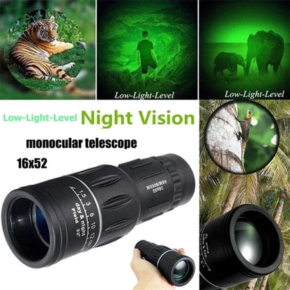 16X52 Monocular Bifocal Optical Zoom Telescope🔭