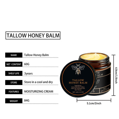 🍯Handmade Organic Grass-Fed Beef Tallow Balm with Raw Honey 🌿