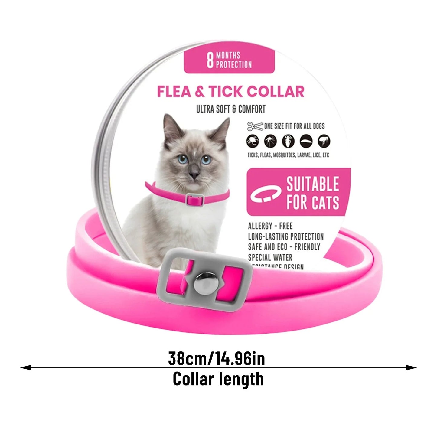 8+ Months Pet Bug Repellent Collar