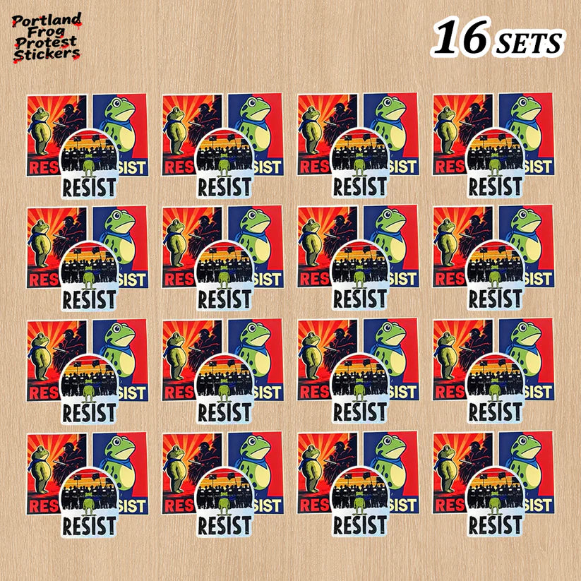 Portland Frog Protest Stickers