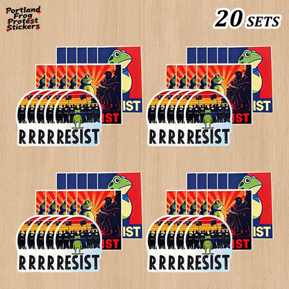 Portland Frog Protest Stickers