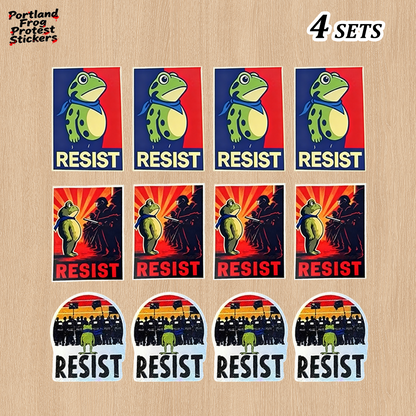 Portland Frog Protest Stickers