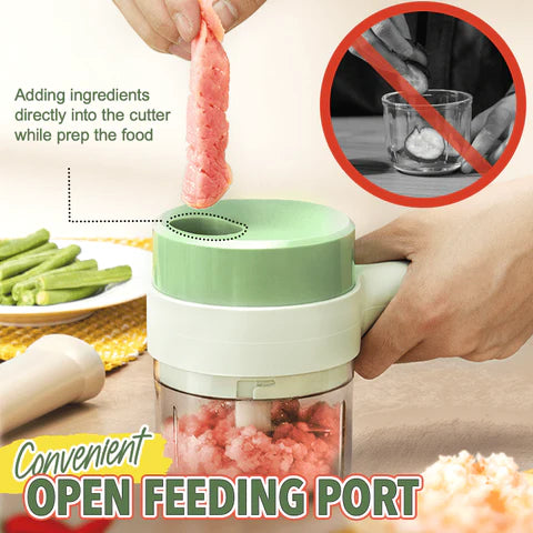 4 in 1 Portable Electric Vegetable Cutter Set