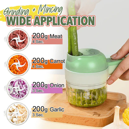 4 in 1 Portable Electric Vegetable Cutter Set