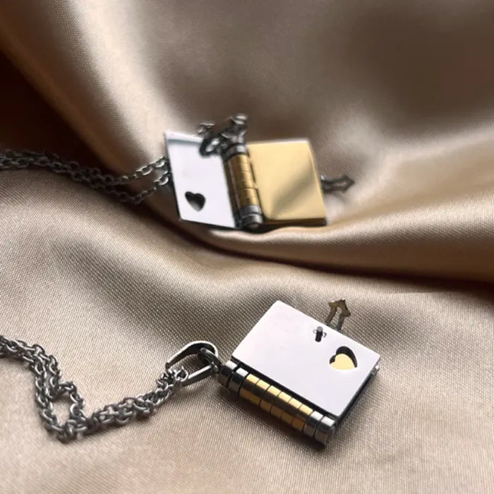 📖 Book Necklace (Your message written inside!)