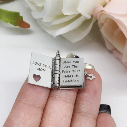 📖 Book Necklace (Your message written inside!)
