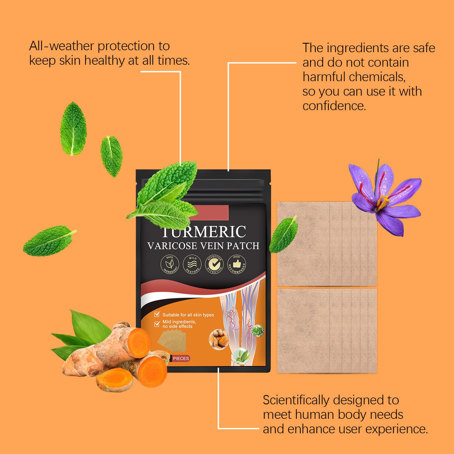 Varicose Vein Patches - Instant Relief (Pack of 12)
